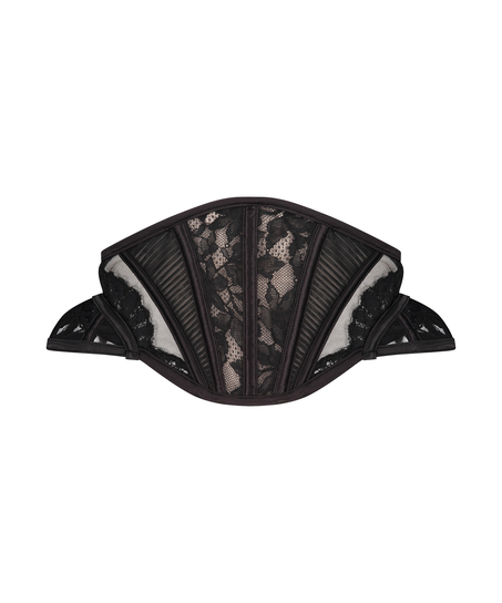 Antonia Wasp Waist Corset, Black