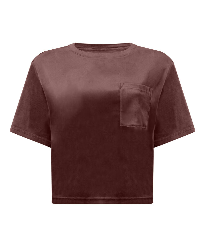 Top Velours Pocket, Brown, main