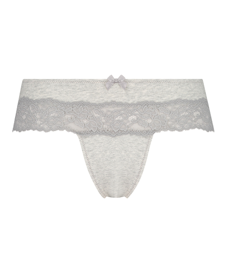 Cotton boxer thong, Gray