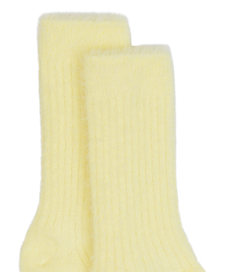 Liv Fluffy Socks, Yellow