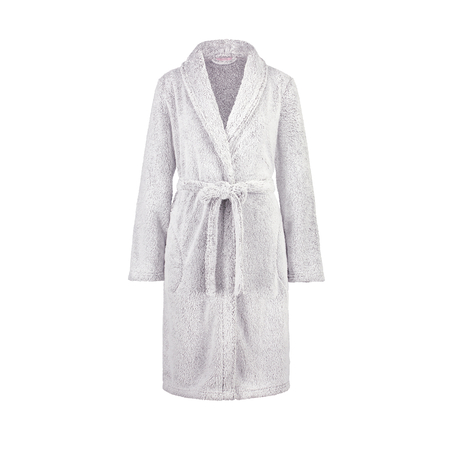 Fleece Bathrobe Short, Gray