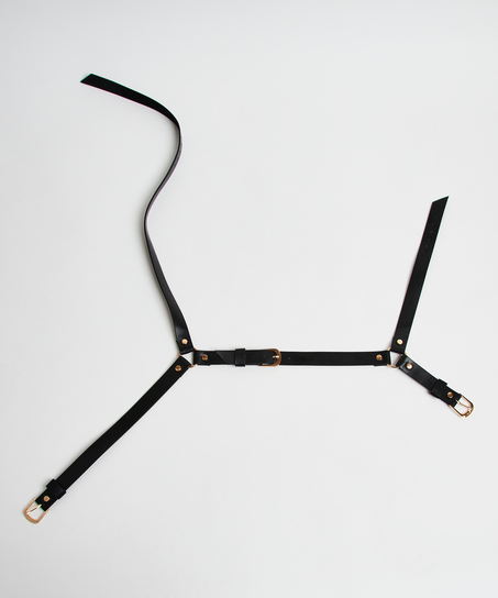 Private Body Harness Choker, Black