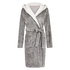 Fleece Bathrobe, Gray