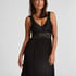 Nora Lace Slip Dress, Black