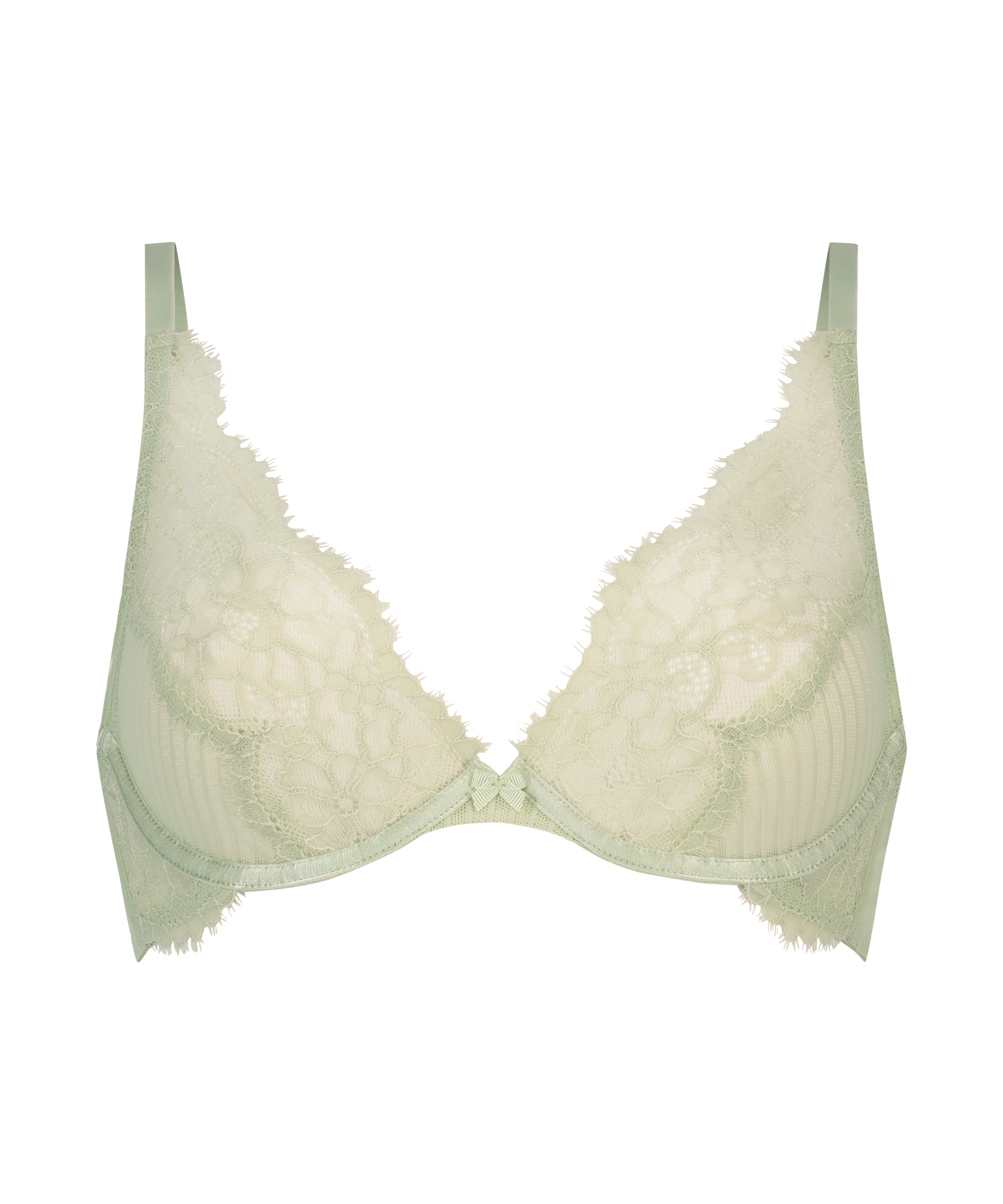 Bliss non-padded underwired bra, Green, main