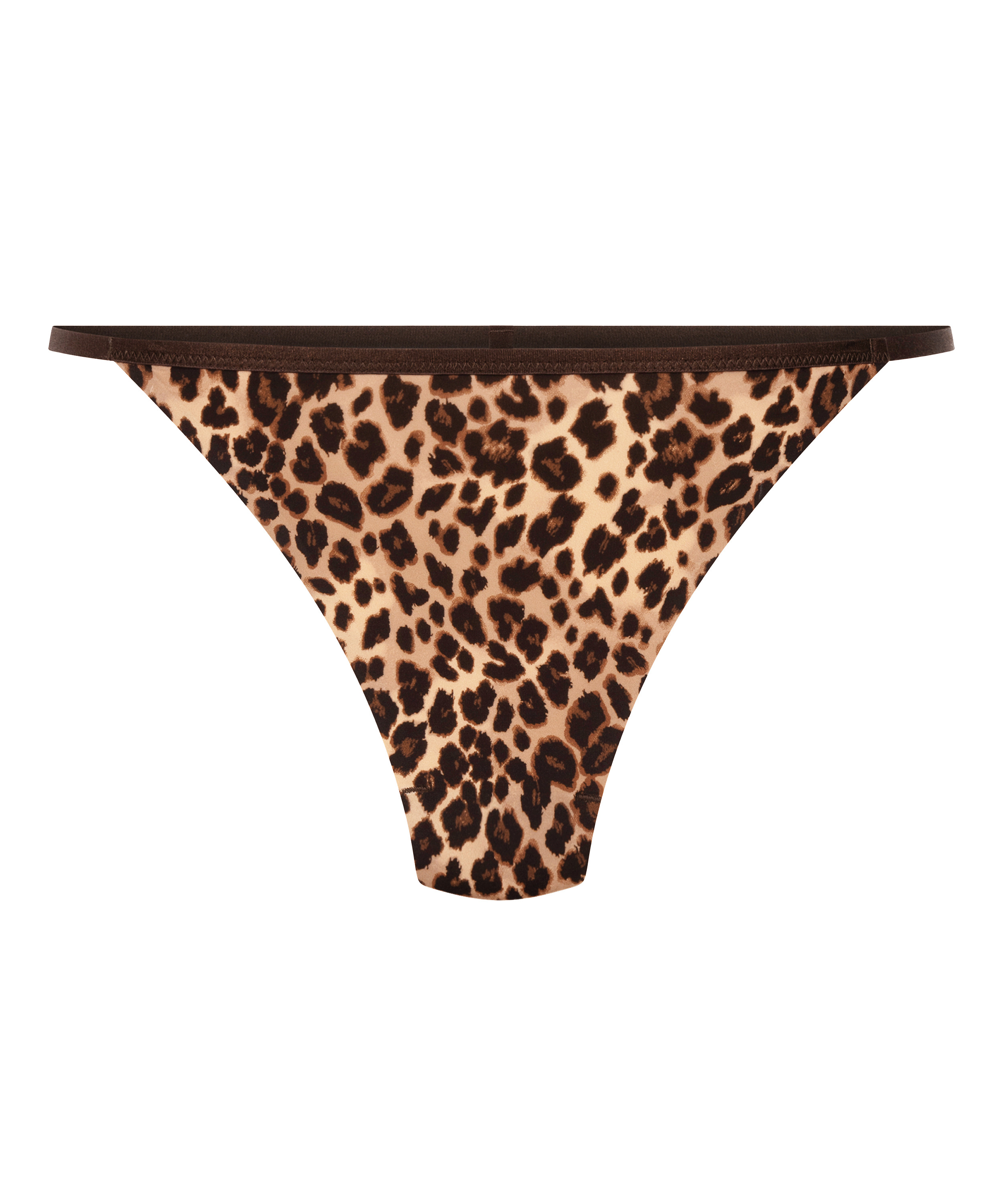 Seamless thong, Brown, main