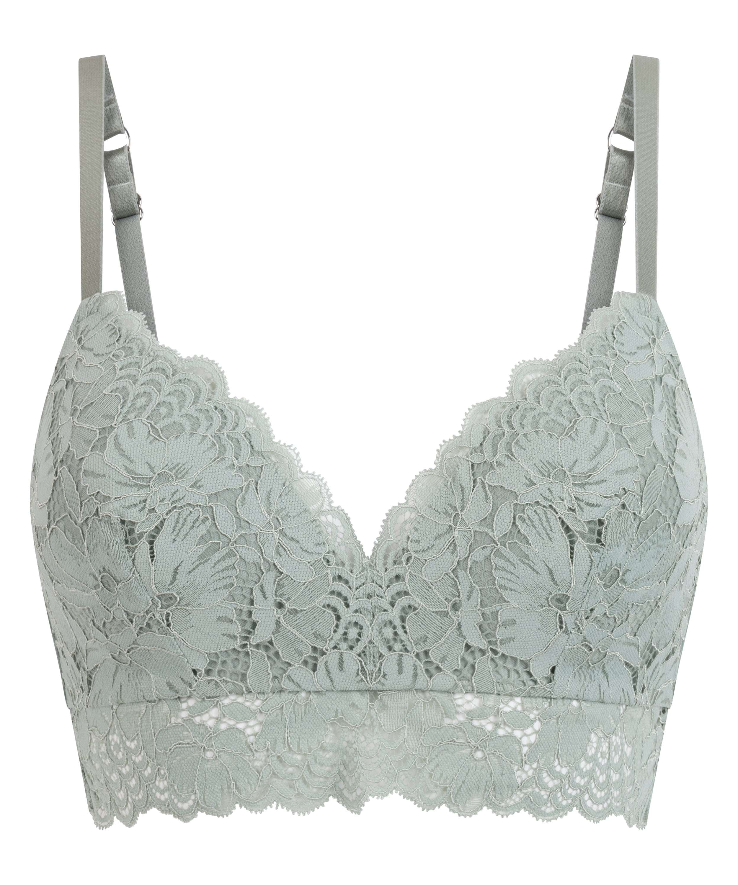 Andrea Padded Non-Wired Bra, Green, main