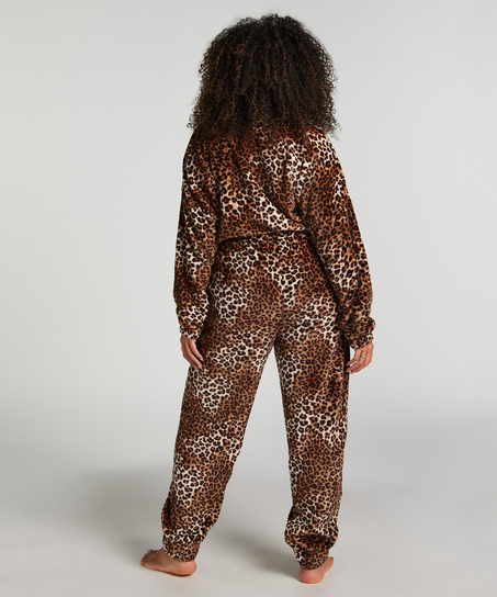 Flannel Fleece Onesie, Beige