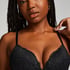 Marine Padded Push-Up Underwired Bra, Black