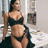 Allura Padded Underwired Longline Bra, Black