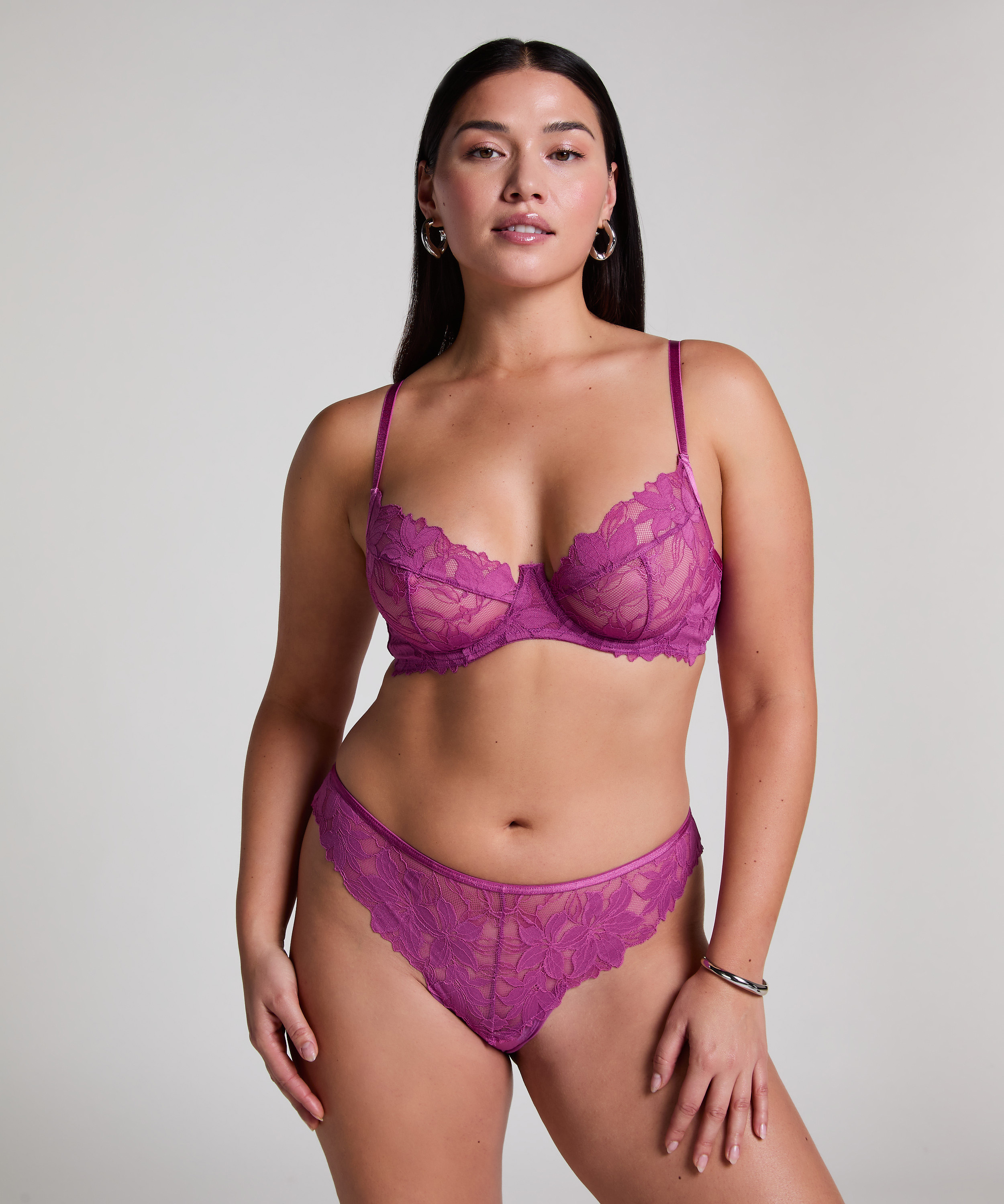 Ingrid Non-Padded Underwired Bra, Purple, main
