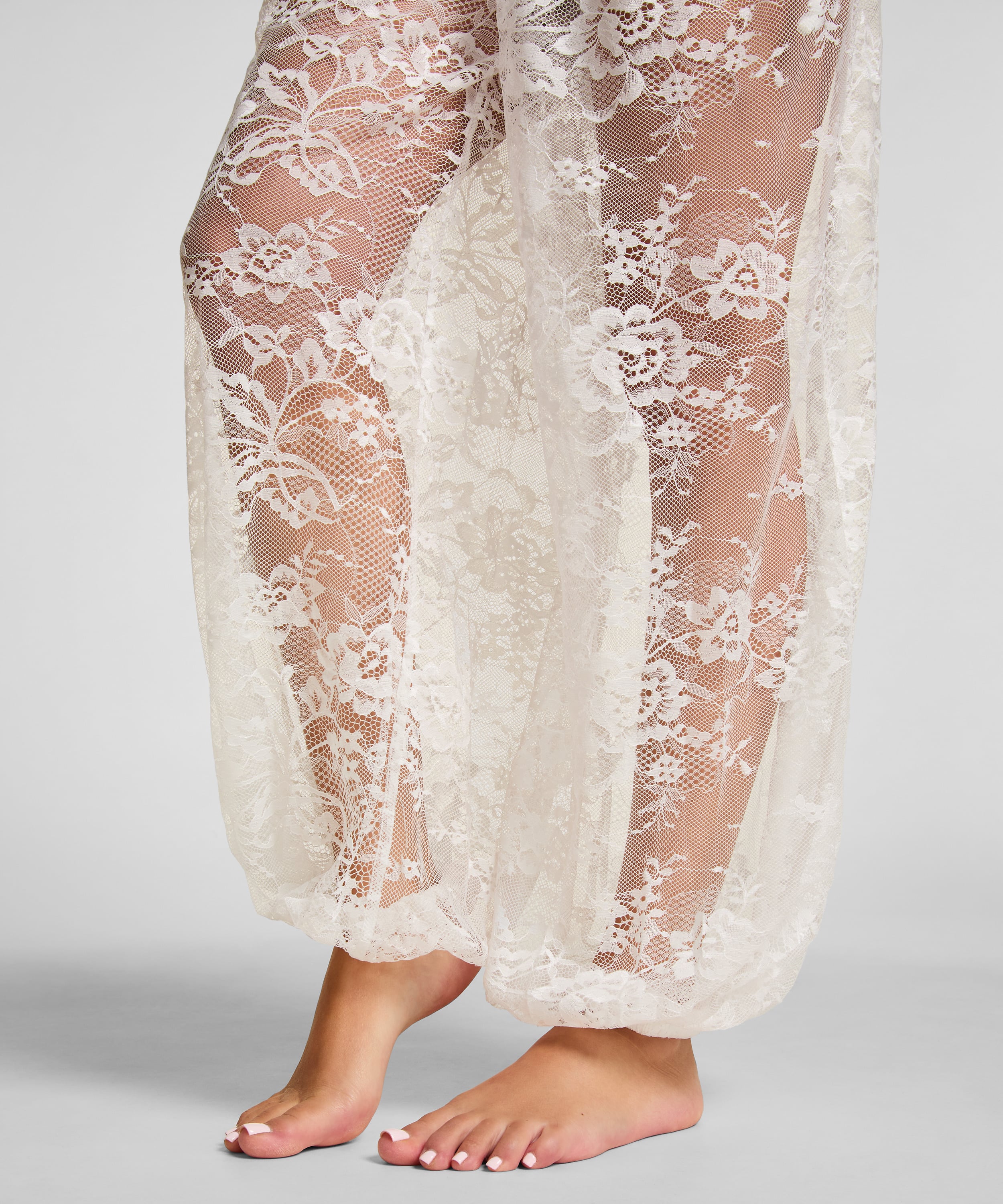 Sunset Lace Balloon Pants, White, main