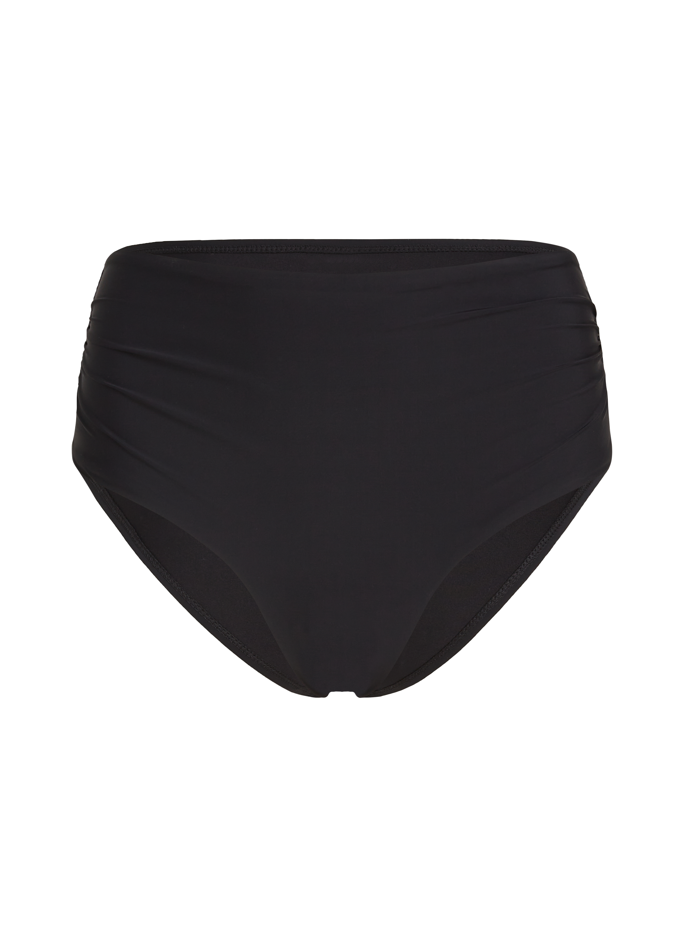 Luna High-Waisted Shaping Cheeky Bikini Bottoms, Black, main