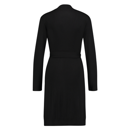 Modal Lace Bathrobe, Black