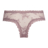 Floral Mesh V-shaped Brazilian Knickers, Purple