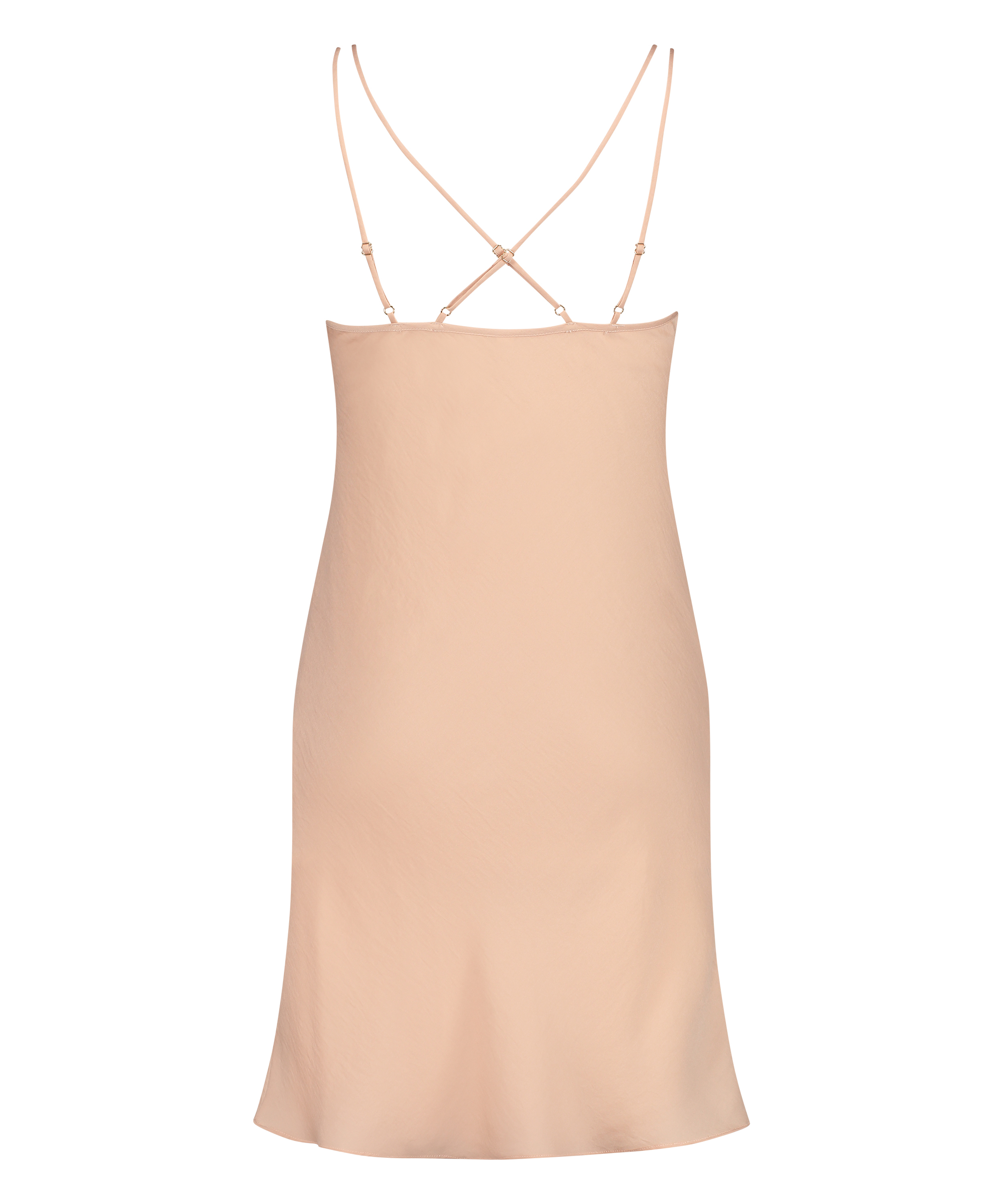 Satin button down slip dress, Pink, main