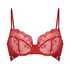 Violet Non-Padded Underwired Bra, Red
