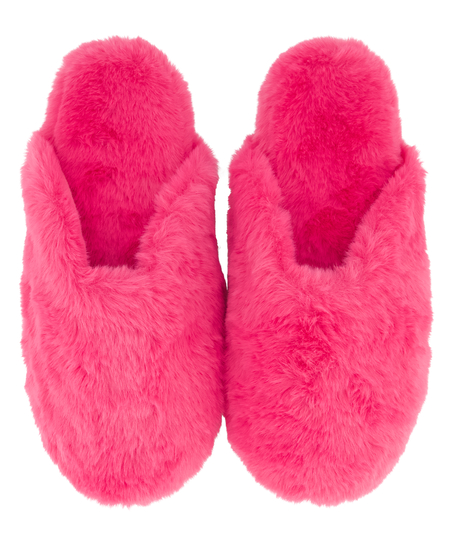 Teddy Mule Slipper, Pink