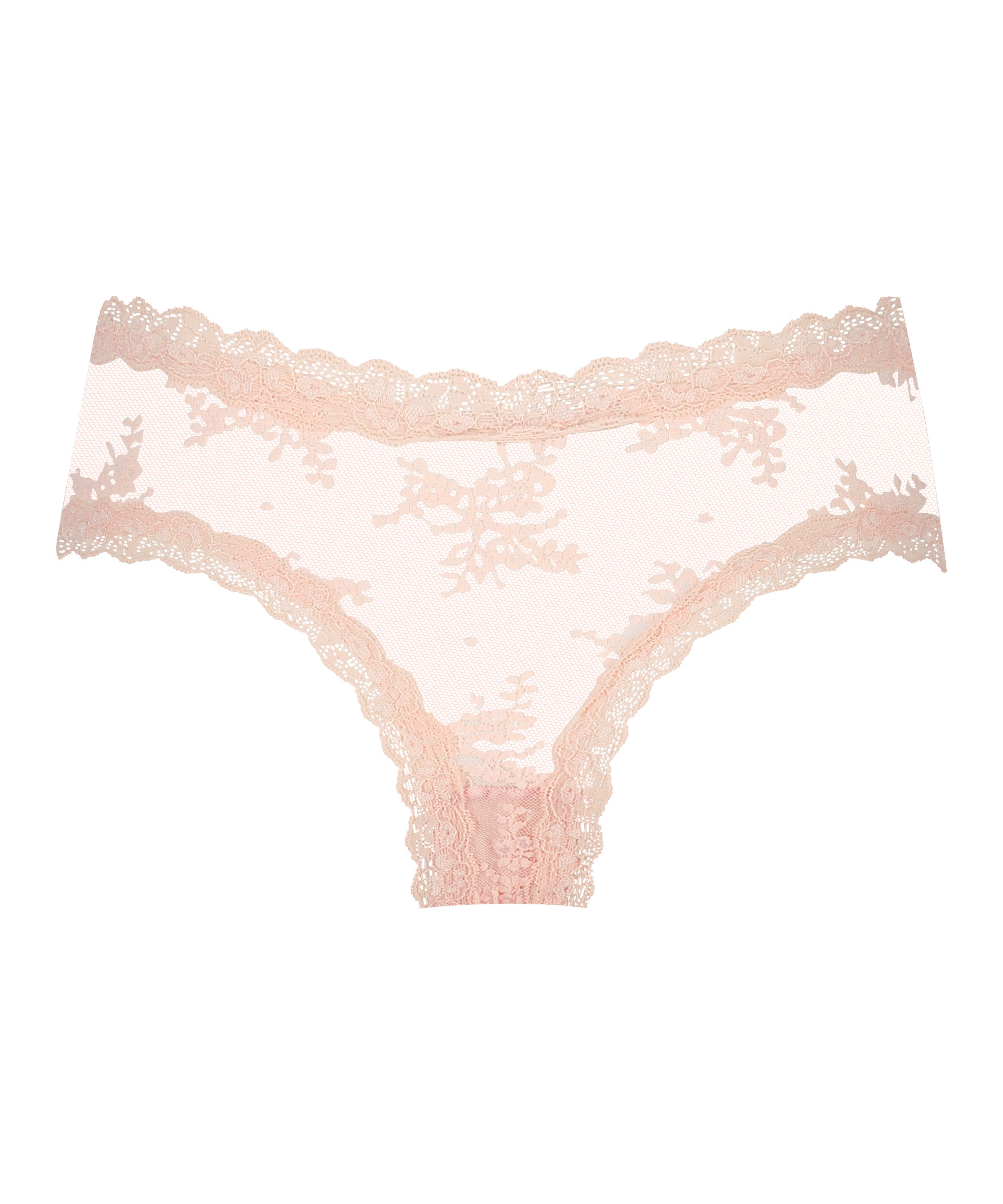 V-shaped Brazilian knickers mesh, Pink, main