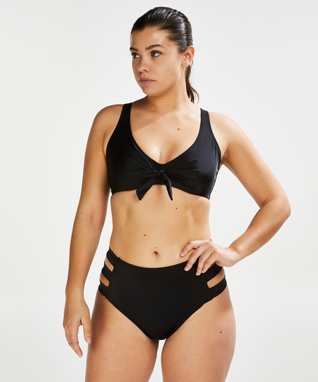 Sunset Dream High Bikini Bottoms, Black