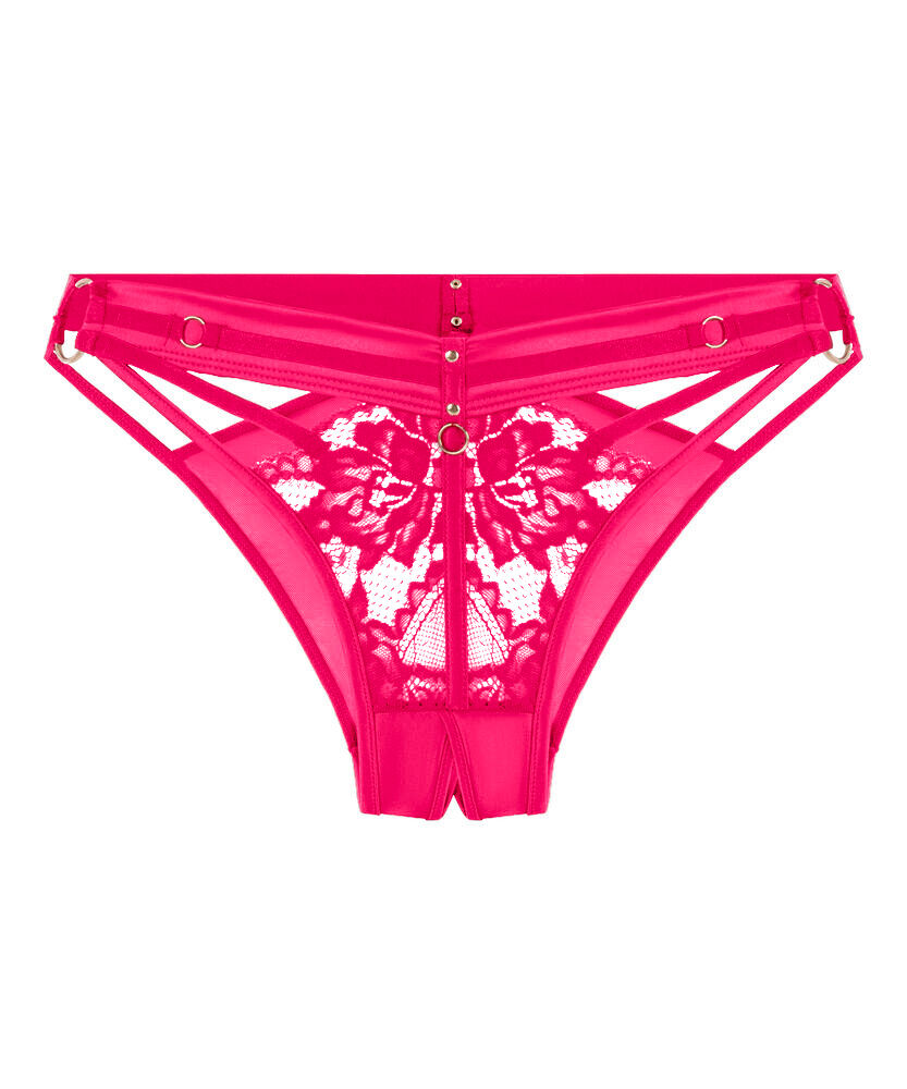 Emmeline Open Crotch Brazilian, Pink