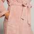 Long Fleece Bathrobe, Pink
