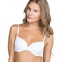 Padded underwired push-up bra, White