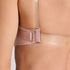 Transparent Back Padded Underwired Bra, Beige
