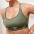 HKMX The Crop Logo Sports Bra Level 1, Green