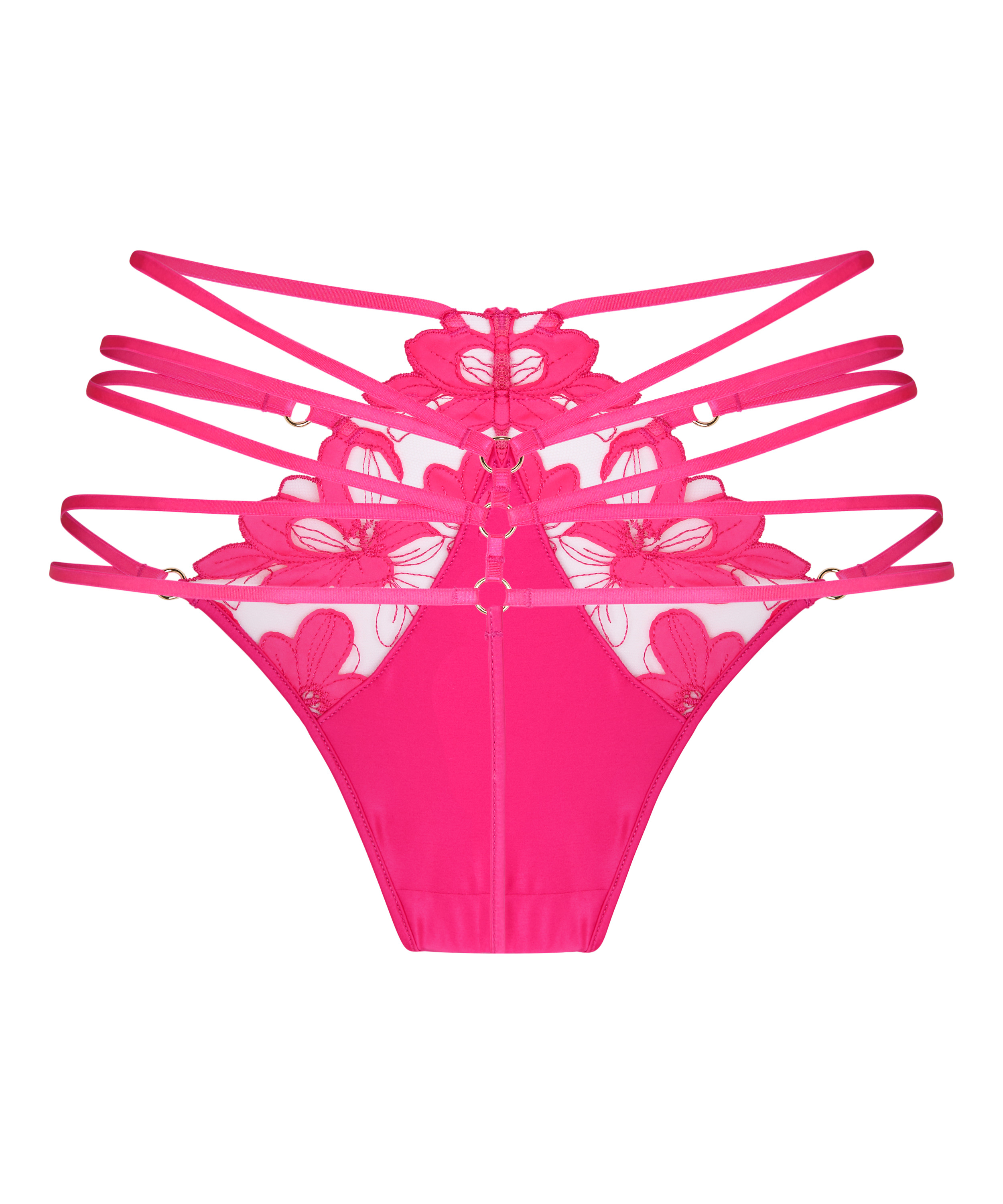 High Waisted Highleg Thong Beatrice, Pink, main