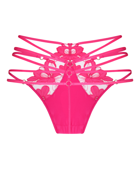 High Waisted Highleg Thong Beatrice, Pink