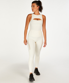 HKMX high-waist sports leggings, White