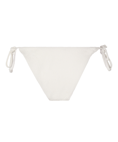 Highleg Bikini Bottom Crinkle, White