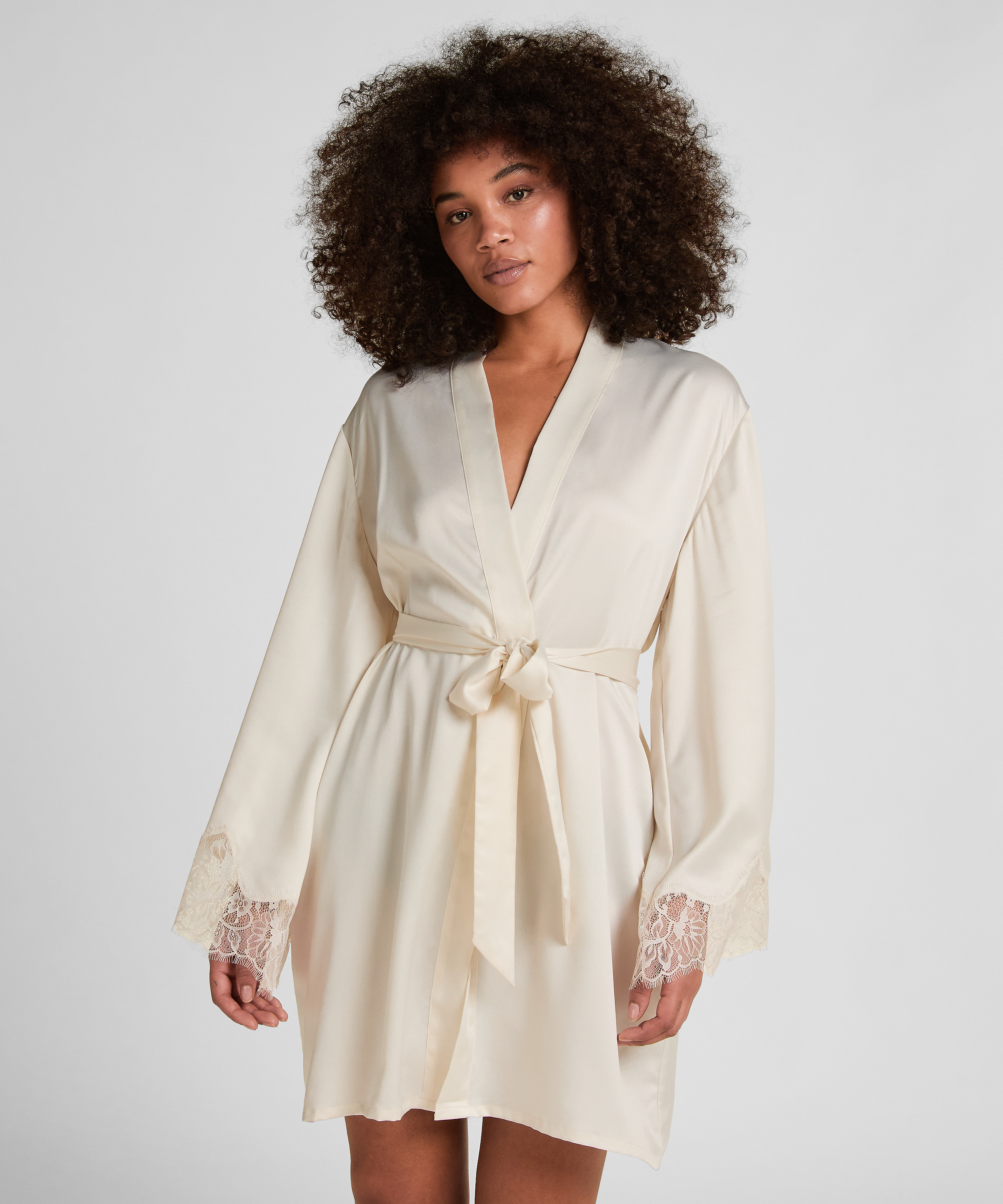 Kimono Satin Valerie, White, main