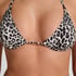 Triangle Bikini Top Leopard, Black