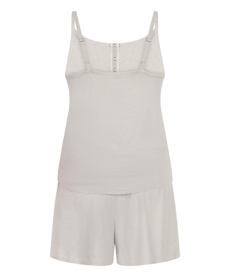 Pyjama Set Striped Henley, Gray
