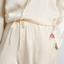 Satin Pinstripe Trousers, White
