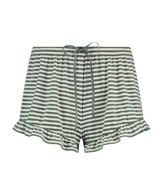 Velours Ruffle Shorts, Green