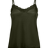 Velours Lace Cami Top, Green
