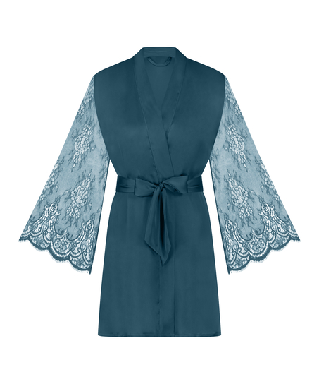 Satin Kimono, Blue