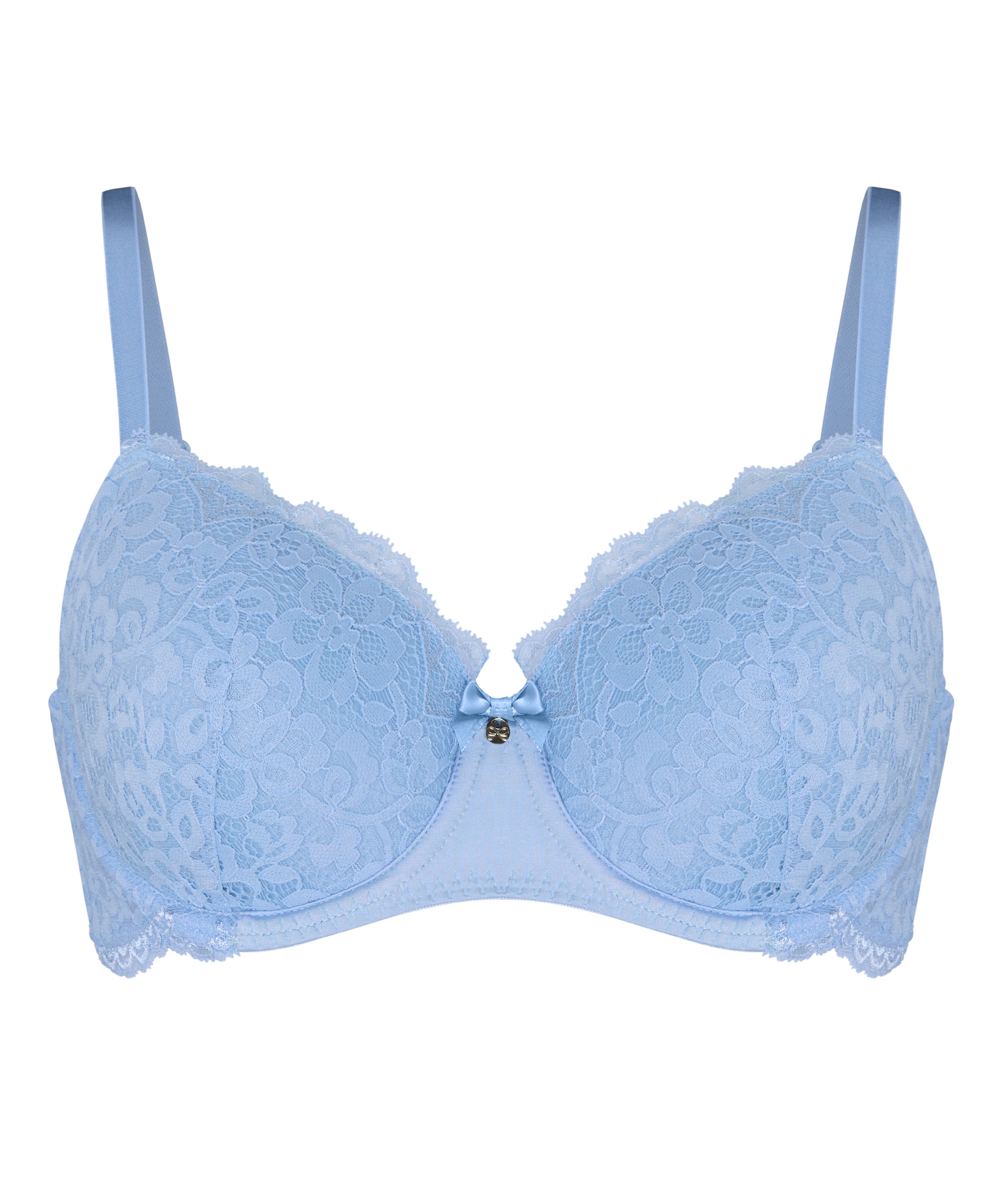 Marine Padded Underwired Bra, Blue, main
