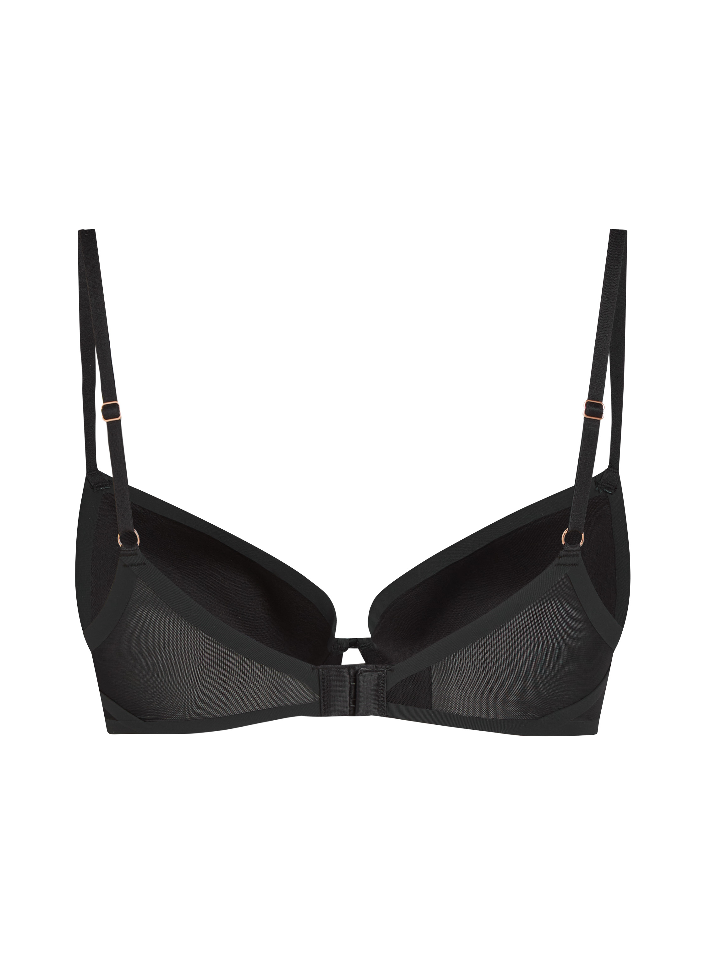 Essential Padded Underwired Push-Up Bra, Black, main