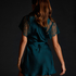 Coco satin kimono, Green