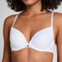 Plunge Padded Underwired Bra, White