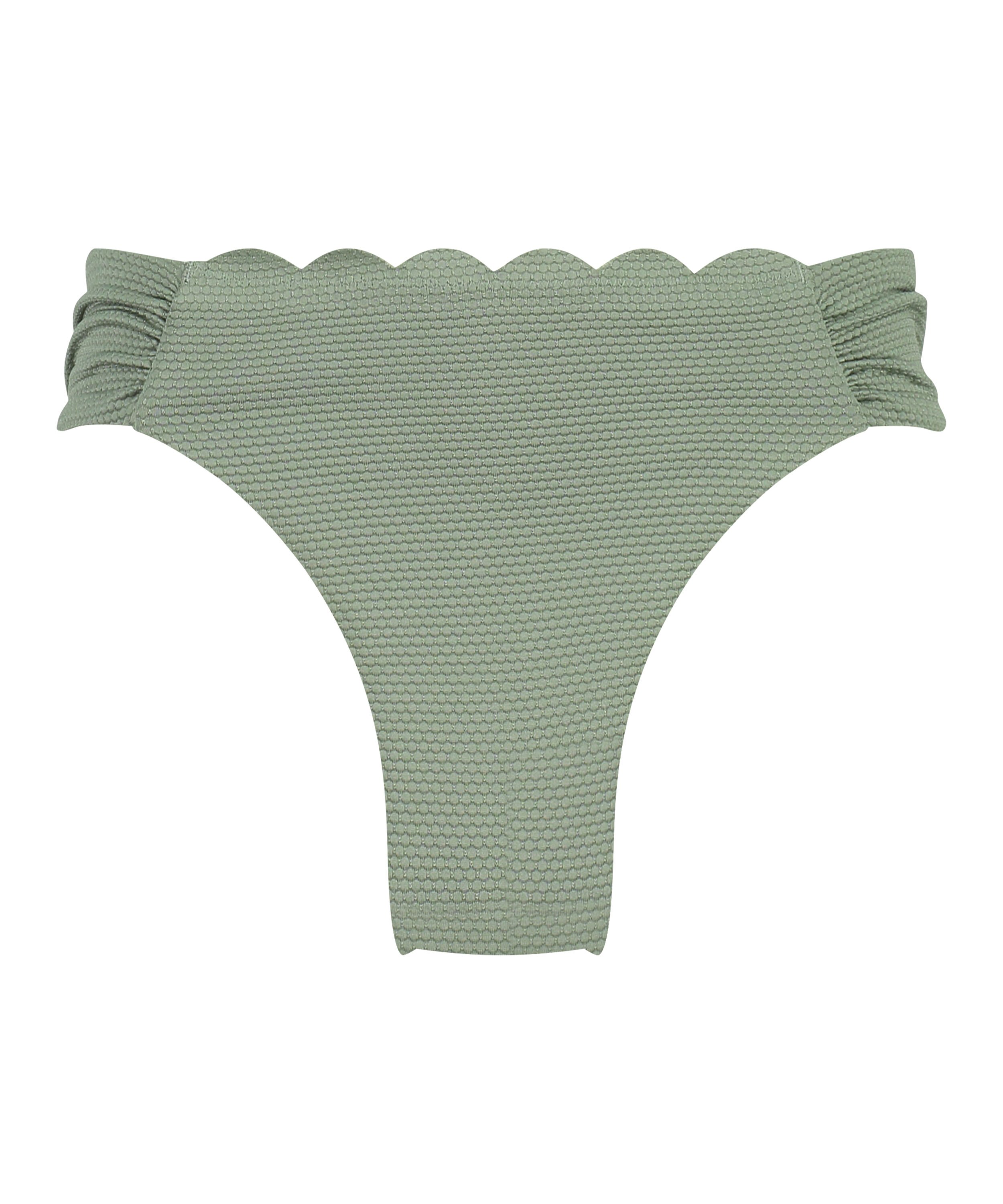 Scallop Rio Bikini Bottoms, Green