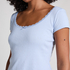 Pointelle Top, Blue