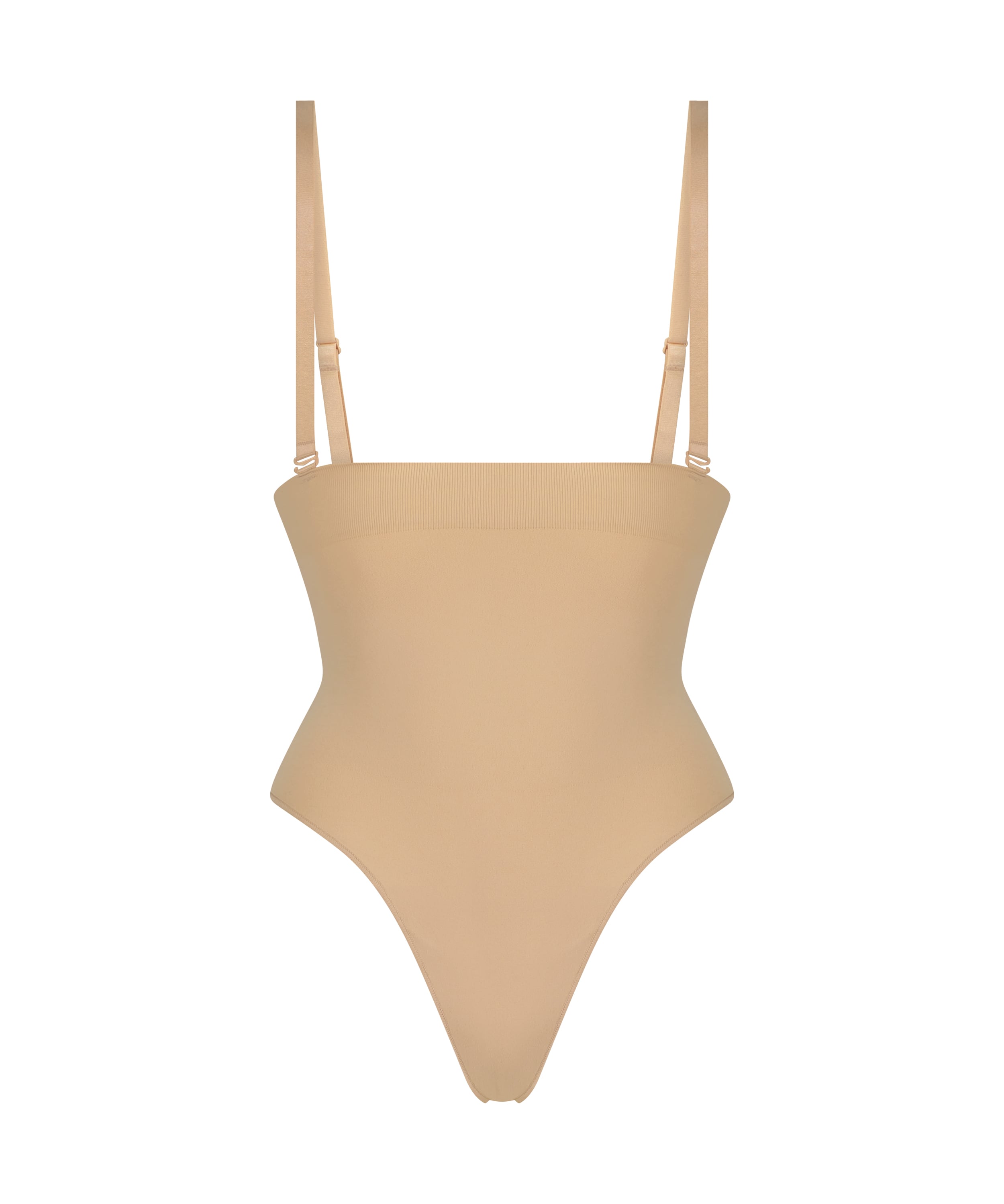 Seamless Enhancing High Waisted Thong, Beige, main