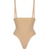 Seamless Enhancing High Waisted Thong, Beige