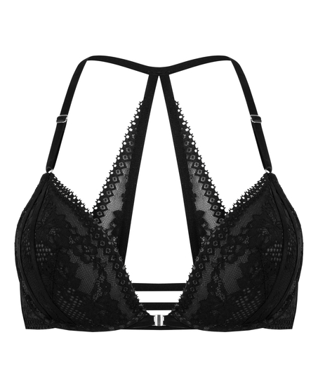 Vera Padded Push-Up Underwired Bra, Black