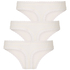 Multipack Cotton Thong, White